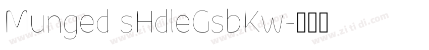 Munged sHdleGsbKw字体转换